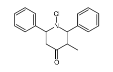 1-chloro-3-methyl-2,6-diphenylpiperidin-4-one Structure