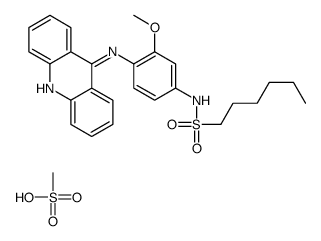 acridin-9-yl-[4-(hexylsulfonylamino)-2-methoxyphenyl]azanium,methanesulfonate Structure