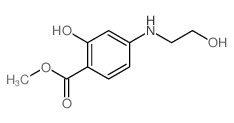 Benzoicacid, 2-hydroxy-4-[(2-hydroxyethyl)amino]-, methyl ester结构式