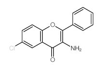 4H-1-Benzopyran-4-one,3-amino-6-chloro-2-phenyl-结构式