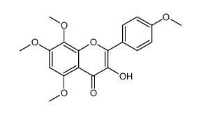 3-hydroxy-5,7,8-trimethoxy-2-(4-methoxy-phenyl)-chromen-4-one结构式