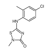 5-(4-chloro-2-methyl-anilino)-2-methyl-[1,2,4]thiadiazol-3-one结构式