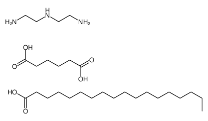 N'-(2-aminoethyl)ethane-1,2-diamine,hexanedioic acid,octadecanoic acid Structure