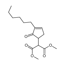 dimethyl (3-hexyl-2-oxo-3-cyclopenten-1-yl)malonate结构式