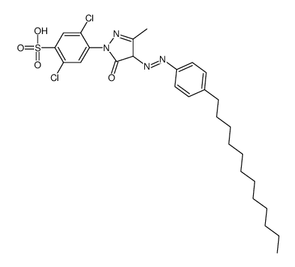 2,5-dichloro-4-[4-[(4-dodecylphenyl)azo]-4,5-dihydro-3-methyl-5-oxo-1H-pyrazol-1-yl]benzenesulphonic acid structure