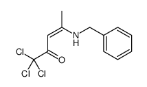 4-(benzylamino)-1,1,1-trichloropent-3-en-2-one结构式