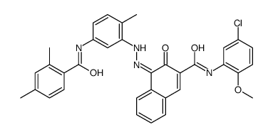 N-(5-Chloro-2-methoxyphenyl)-4-[[5-[(2,4-dimethylbenzoyl)amino]-2-methylphenyl]azo]-3-hydroxy-2-naphthalenecarboxamide Structure