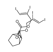 7-Oxabicyclo[2.2.1]heptane-2,3-dicarboxylic acid bis(2,3-diiodoallyl) ester Structure