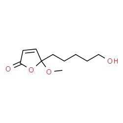 2(5H)-Furanone,5-(5-hydroxypentyl)-5-methoxy-(9CI) Structure