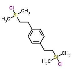 BIS[2-(CHLORODIMETHYLSILYL)ETHYL]BENZENE Structure