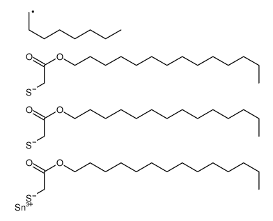 tetradecyl 4-octyl-7-oxo-4-[[2-oxo-2-(tetradecyloxy)ethyl]thio]-8-oxa-3,5-dithia-4-stannadocosanoate structure