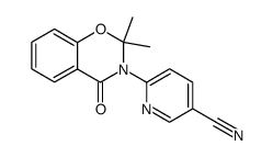 2,2-dimethyl-3-(5-cyanopyrid-2-yl)-4-oxo-4H-1,3-benzoxazine Structure