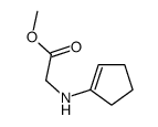 Glycine, N-1-cyclopenten-1-yl-, methyl ester (9CI) structure