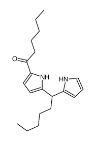 1-[5-[1-(1H-pyrrol-2-yl)hexyl]-1H-pyrrol-2-yl]hexan-1-one Structure