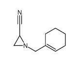 1-(cyclohexen-1-ylmethyl)aziridine-2-carbonitrile结构式