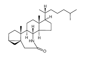 (3aR,4aR,6aR,6bR,8aR,9R,11aR,11bS)-6a,8a-dimethyl-9-((R)-6-methylheptan-2-yl)tetradecahydro-1H-cyclopropa[2,3]cyclopenta[1,2-d]indeno[4,5-b]azepin-2(3H)-one结构式