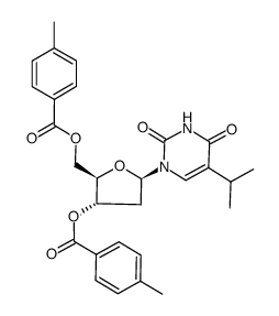 2'-deoxy-3',5'-di-O-(p-tolyl)-β-D-ribofuranoside of 5-i-propyluracil Structure