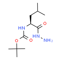 tert-Butyl [(1S)-1-(hydrazinocarbonyl)-3-methylbutyl]carbamate结构式