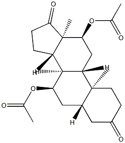 7α,12α-Bis(acetyloxy)-5α-androstane-3,17-dione结构式