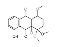 (4α,4aβ,9aβ)-9a-chloro-8-hydroxy-1,1,4-trimethoxy-1,4,4a,9a-tetrahydroanthraquinone结构式