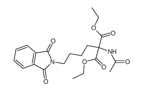 diethyl 2-acetamido-2-(4-phthalimidobutyl)malonate Structure