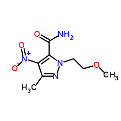 1H-Pyrazole-5-carboxamide,1-(2-methoxyethyl)-3-methyl-4-nitro-(9CI) structure