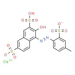 calcium hydrogen 3-hydroxy-4-[(4-methyl-2-sulphonatophenyl)azo]naphthalene-2,7-disulphonate结构式