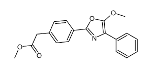 methyl 2-[4-(5-methoxy-4-phenyl-1,3-oxazol-2-yl)phenyl]acetate结构式