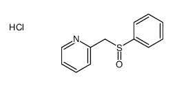 2-(benzenesulfinylmethyl)pyridine,hydrochloride Structure