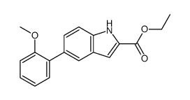 ethyl 5-(2-methoxyphenyl)-1H-indole-2-carboxylate结构式