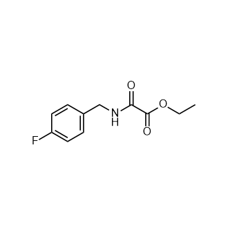 2-((4-氟苄基)氨基)-2-氧代乙酸乙酯结构式