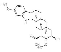 Yohimban-16-carboxylicacid, 18-hydroxy-11,17-dimethoxy-, (3b,16b,17a,18b,20a)- (9CI) picture