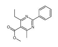 methyl 4-ethyl-6-methyl-2-phenylpyrimidine-5-carboxylate结构式