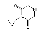 2,6-Piperazinedione,1-cyclopropyl-(9CI) Structure