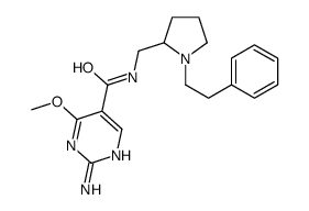 2-amino-4-methoxy-N-[[1-(2-phenylethyl)pyrrolidin-2-yl]methyl]pyrimidine-5-carboxamide结构式