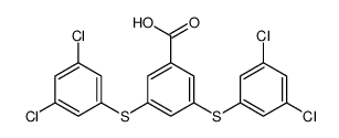3,5-bis[(3,5-dichlorophenyl)sulfanyl]benzoic acid结构式