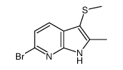 6-Bromo-2-methyl-3-(methylsulfanyl)-1H-pyrrolo[2,3-b]pyridine结构式