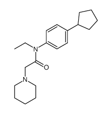 N-(4-cyclopentylphenyl)-N-ethyl-2-(piperidin-1-yl)acetamide Structure