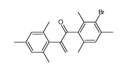 1-(3-bromo-2,4,6-trimethyl-phenyl)-2-mesityl-propenone结构式