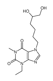 7-(5,6-dihydroxyhexyl)-3-ethyl-1-methyl-purine-2,6-dione Structure