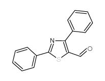 2,4-二苯基-1,3-噻唑-5-甲醛结构式