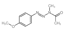 N-(4-methoxyphenyl)diazenyl-N-methyl-acetamide结构式