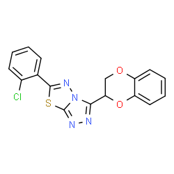 6-(2-Chlorophenyl)-3-(2,3-dihydro-1,4-benzodioxin-2-yl)[1,2,4]triazolo[3,4-b][1,3,4]thiadiazole structure