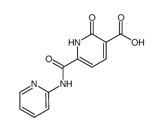 2-Oxo-6-(pyridin-2-ylcarbamoyl)-1,2-dihydro-pyridine-3-carboxylic acid结构式