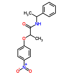 2-(4-Nitrophenoxy)-N-(1-phenylethyl)propanamide Structure