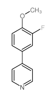 4-(3-Fluoro-4-methoxyphenyl)pyridine结构式
