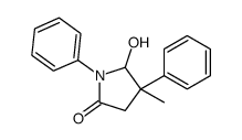 5-hydroxy-4-methyl-1,4-diphenylpyrrolidin-2-one结构式