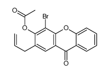 (4-bromo-9-oxo-2-prop-2-enylxanthen-3-yl) acetate Structure