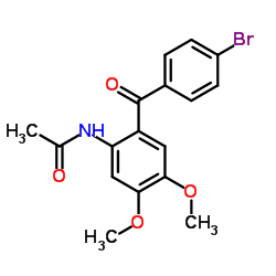N-[2-(4-BROMO-BENZOYL)-4,5-DIMETHOXY-PHENYL]-ACETAMIDE结构式