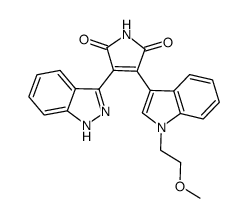 3-(1H-indazol-3-yl)-4-[1-(2-methoxy-ethyl)-1H-indol-3-yl]-pyrrole-2,5-dione结构式